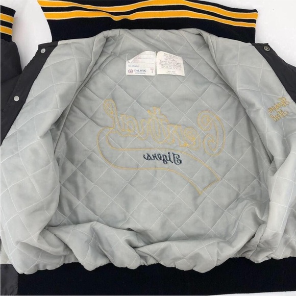 80s varsity bomber jacket central Tigers 1980s vintage - Picture 2 of 4
